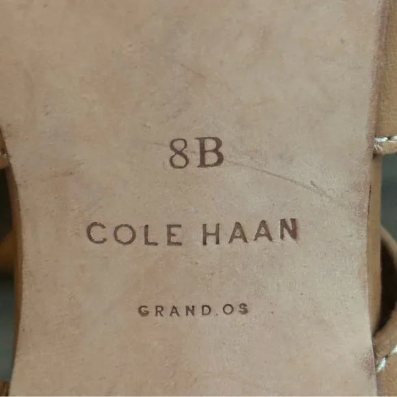 Cole Haan Phira Mule Heels Leather Open Toe Shoes Size 8 - Picture 12 of 14